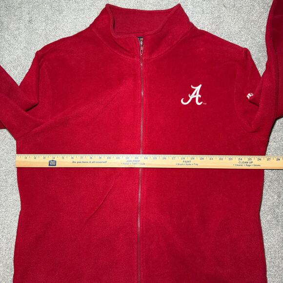 Alabama Crimson Tide Men's Full-Zip Fleece Jacket Pullover Size XXL Red - Picture 4 of 6
